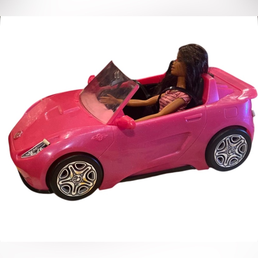 ๐ Mattel Barbie Convertible Pink Push Car (DVX59) Doll Car, Doll, Accessory Kit - Picture 3 of 13